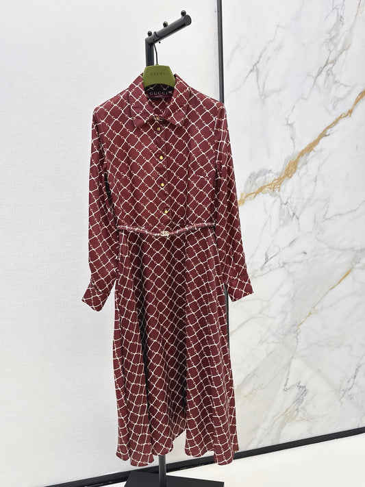26FW New Printed Shirt Dress