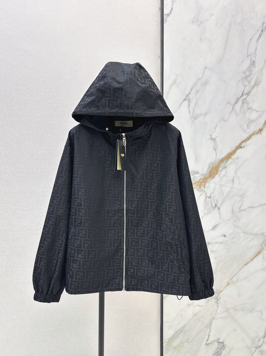 26FW New All-Over Jacquard Hooded Windbreaker 🖤