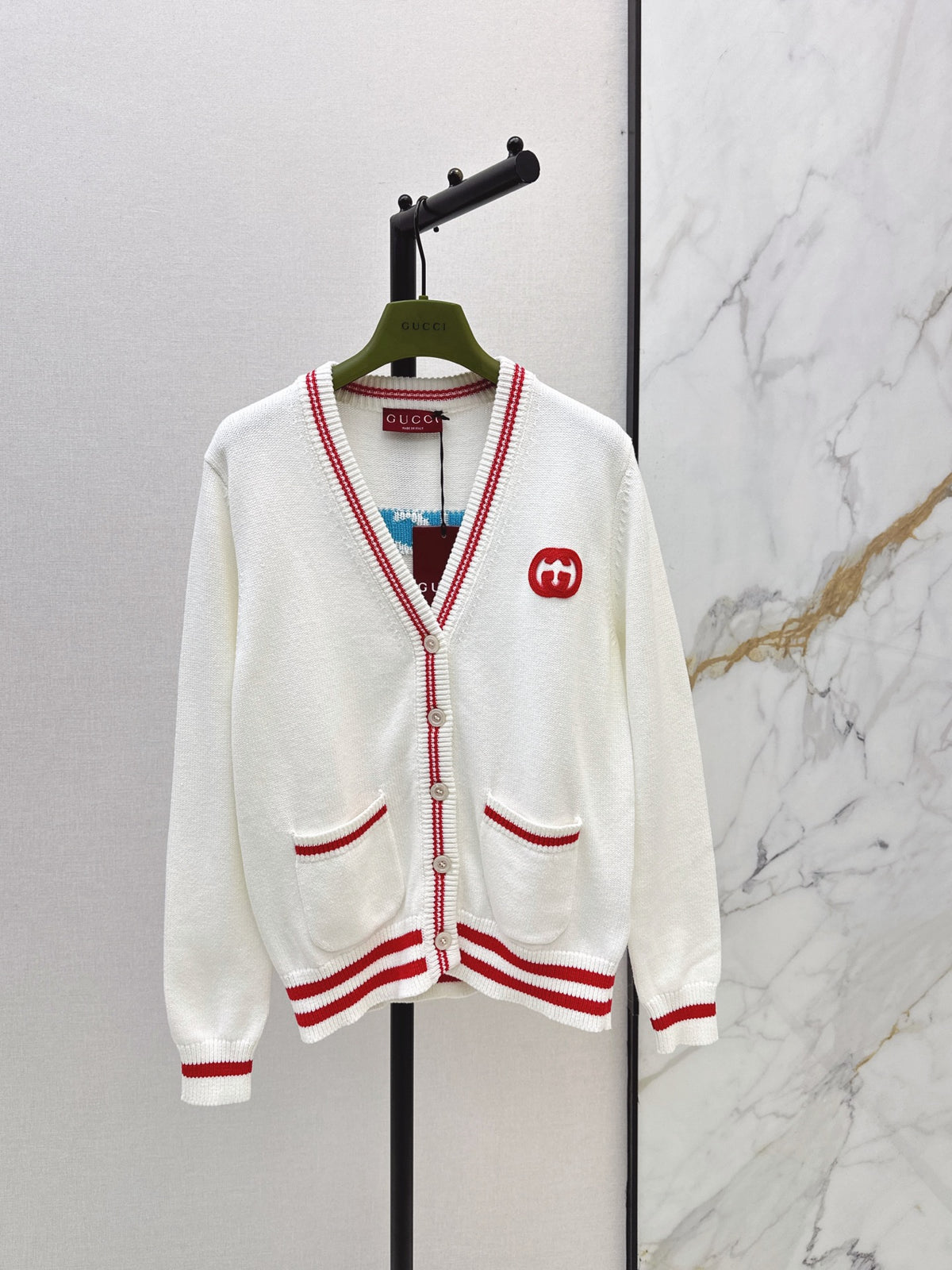 26FW New Logo-Jacquard V-Neck Knit Cardigan 🤍