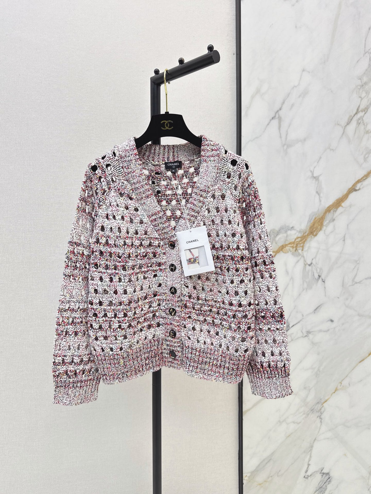 26FW New Cardigan with Cut-out Details & Speckled Knit 🤍