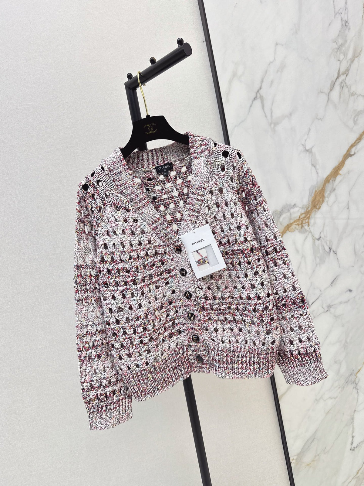 26FW New Cardigan with Cut-out Details & Speckled Knit 🤍