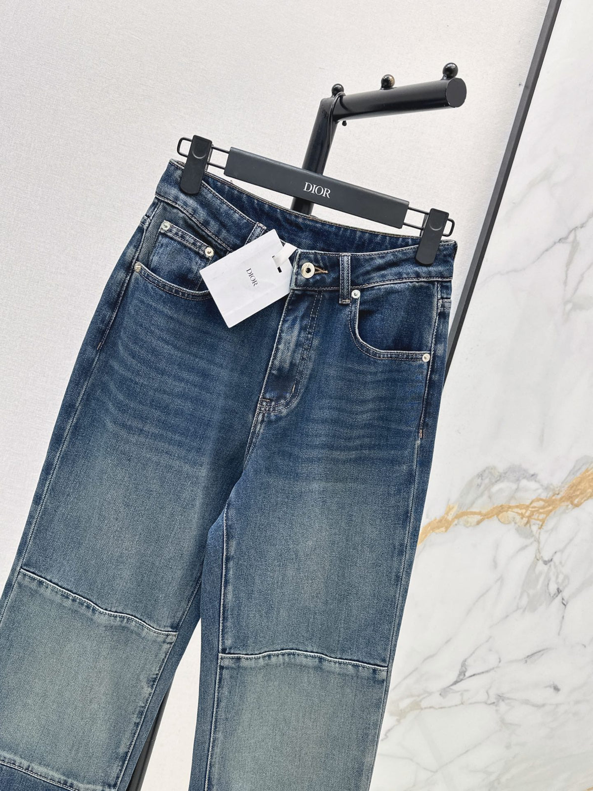 26FW New Retro Washed Denim Jeans with Panel Design 🩵