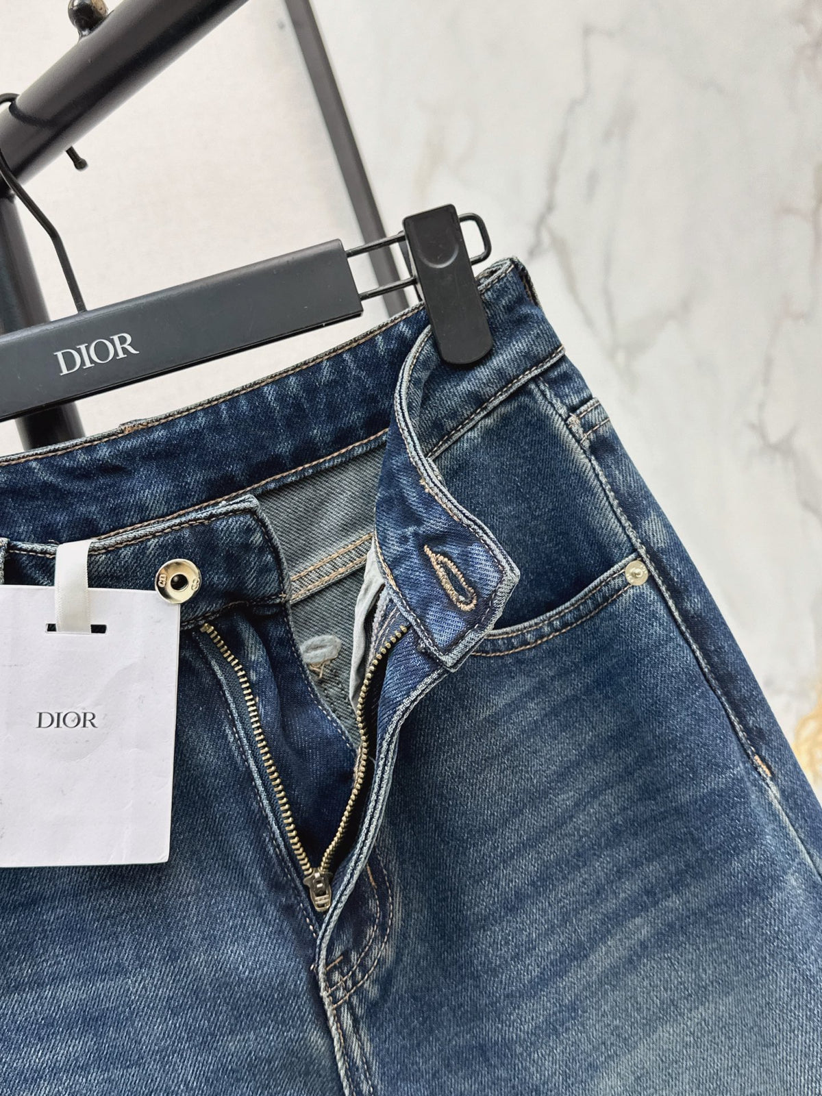 26FW New Retro Washed Denim Jeans with Panel Design 🩵