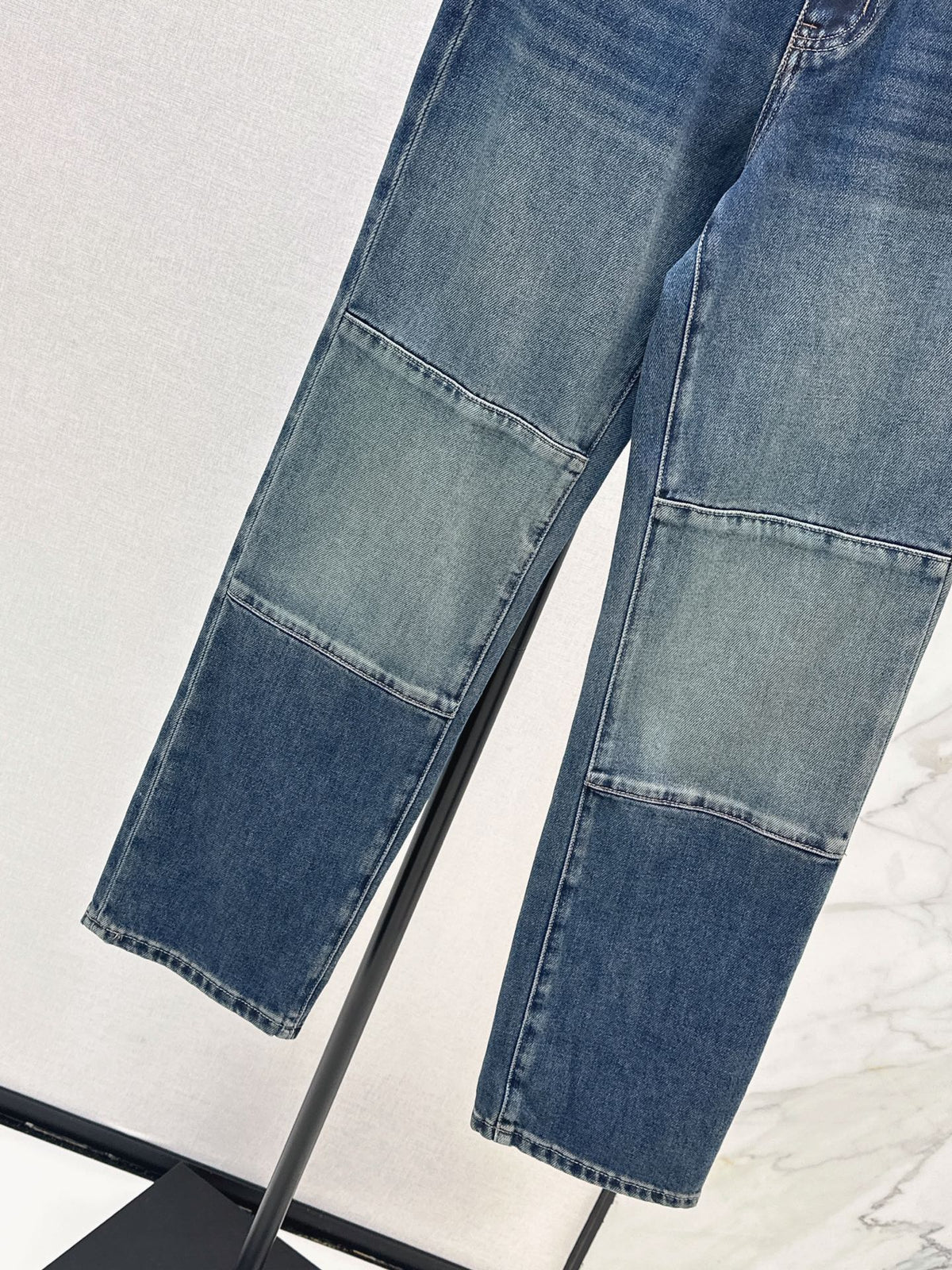 26FW New Retro Washed Denim Jeans with Panel Design 🩵