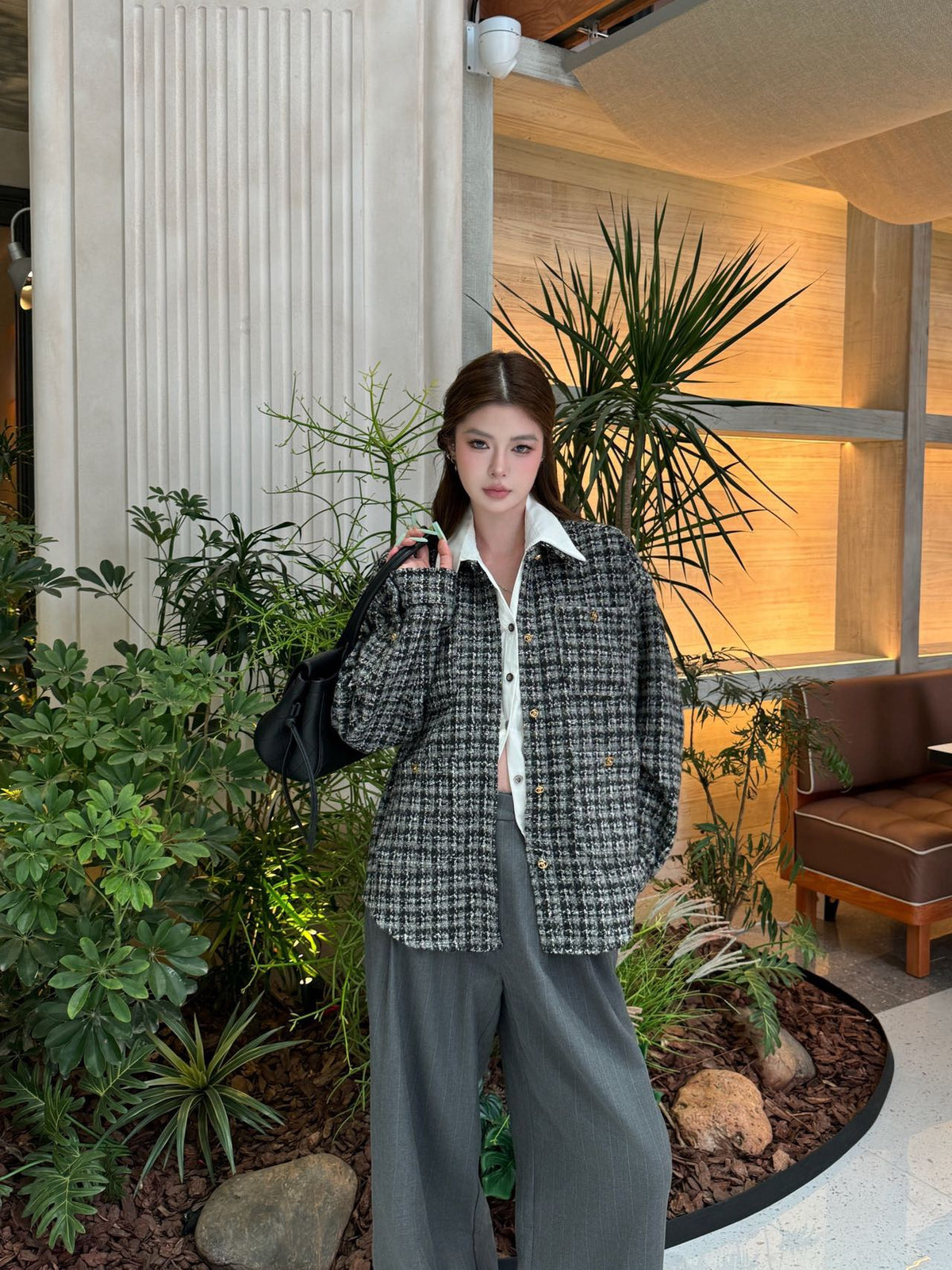 🔥Highest Quality🔥26FW New Wool Bouclé Shirt-Collar Jacket 🖤