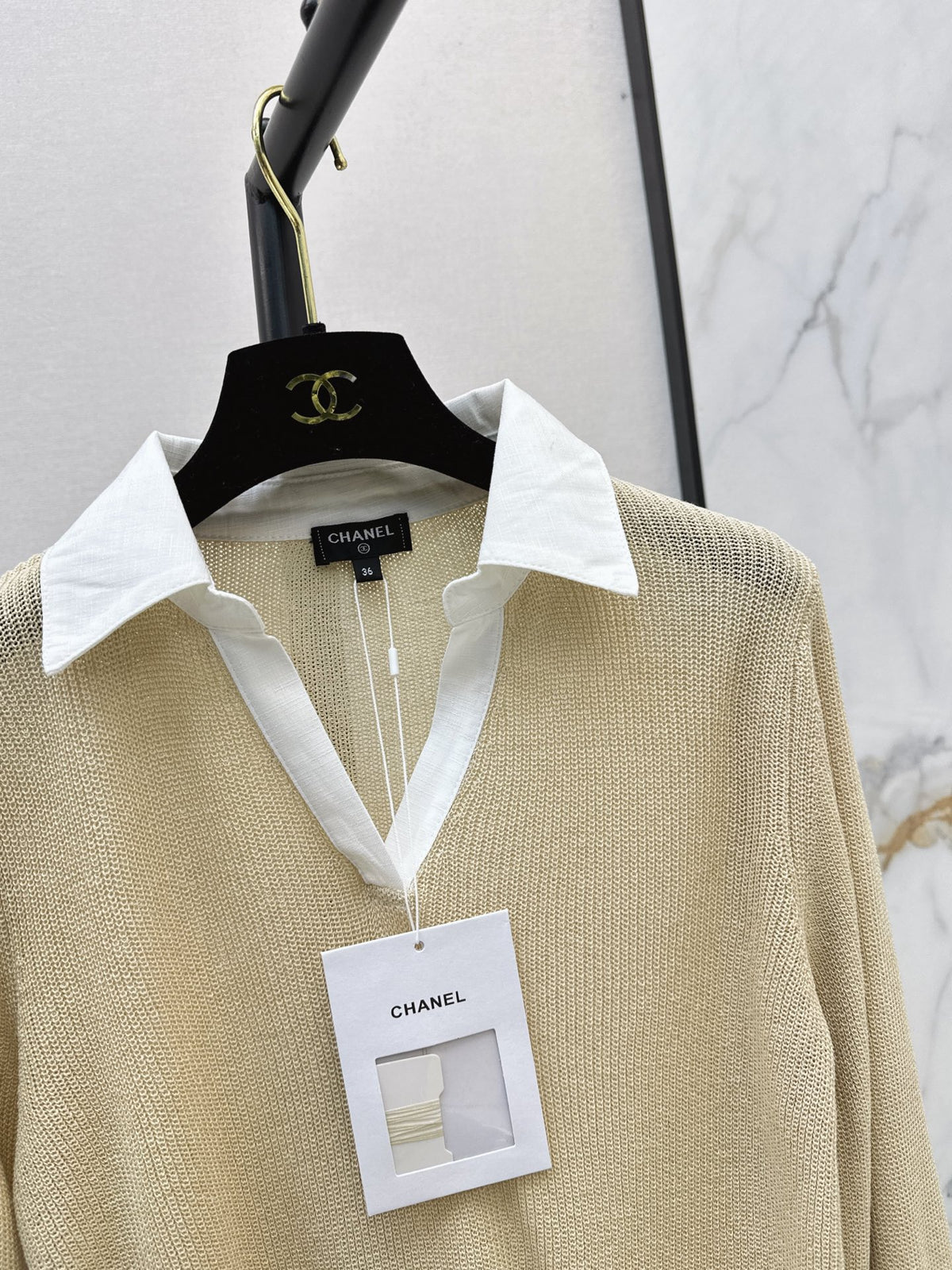 26FW New Color-Block Collar Knit Top 🤍