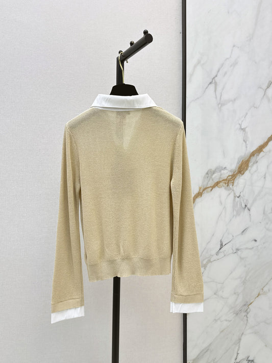 26FW New Color-Block Collar Knit Top 🤍
