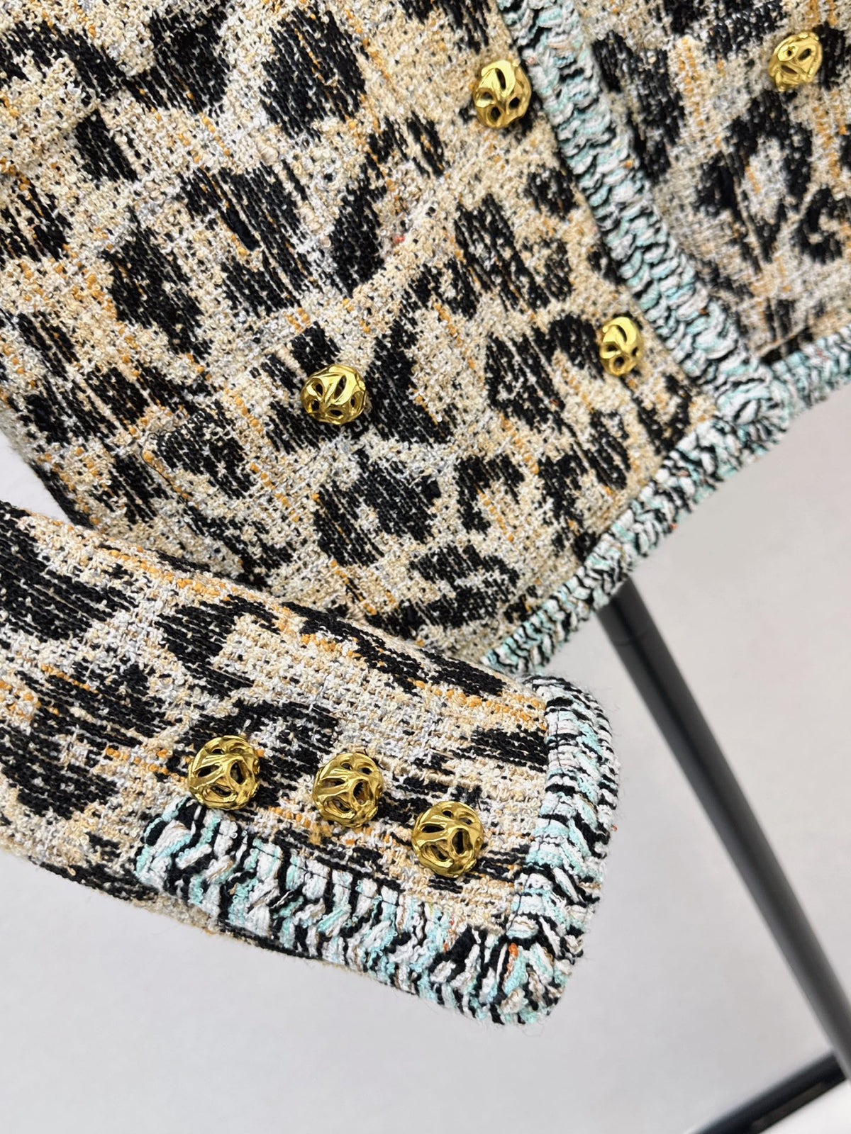 🔥Highest Quality🔥26FW New Leopard Jacquard Crew-Neck Knit Jacket 🤍