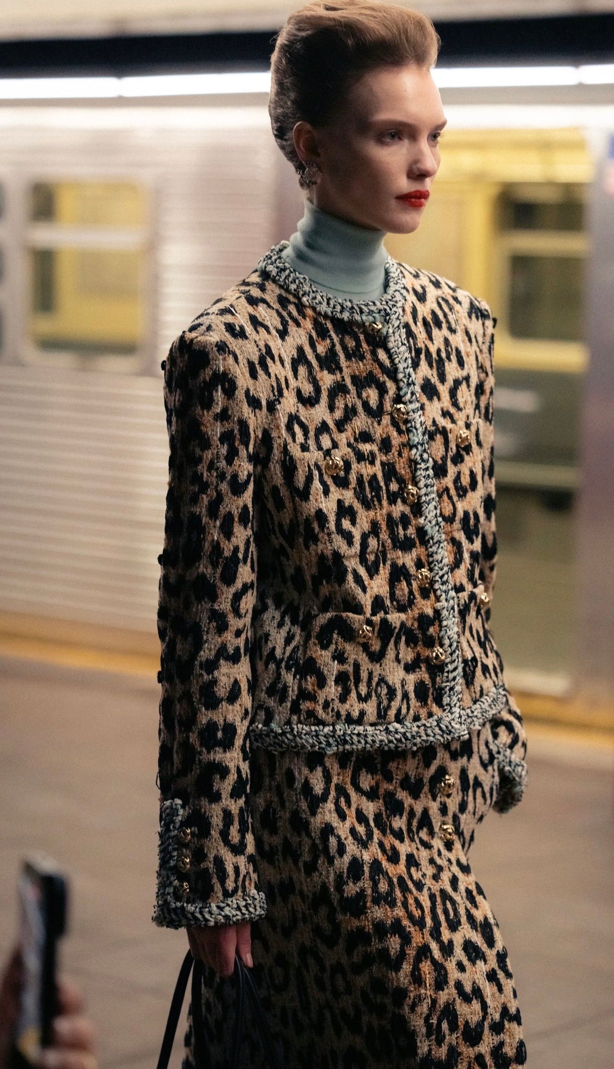 🔥Highest Quality🔥26FW New Leopard Jacquard Crew-Neck Knit Jacket 🤍