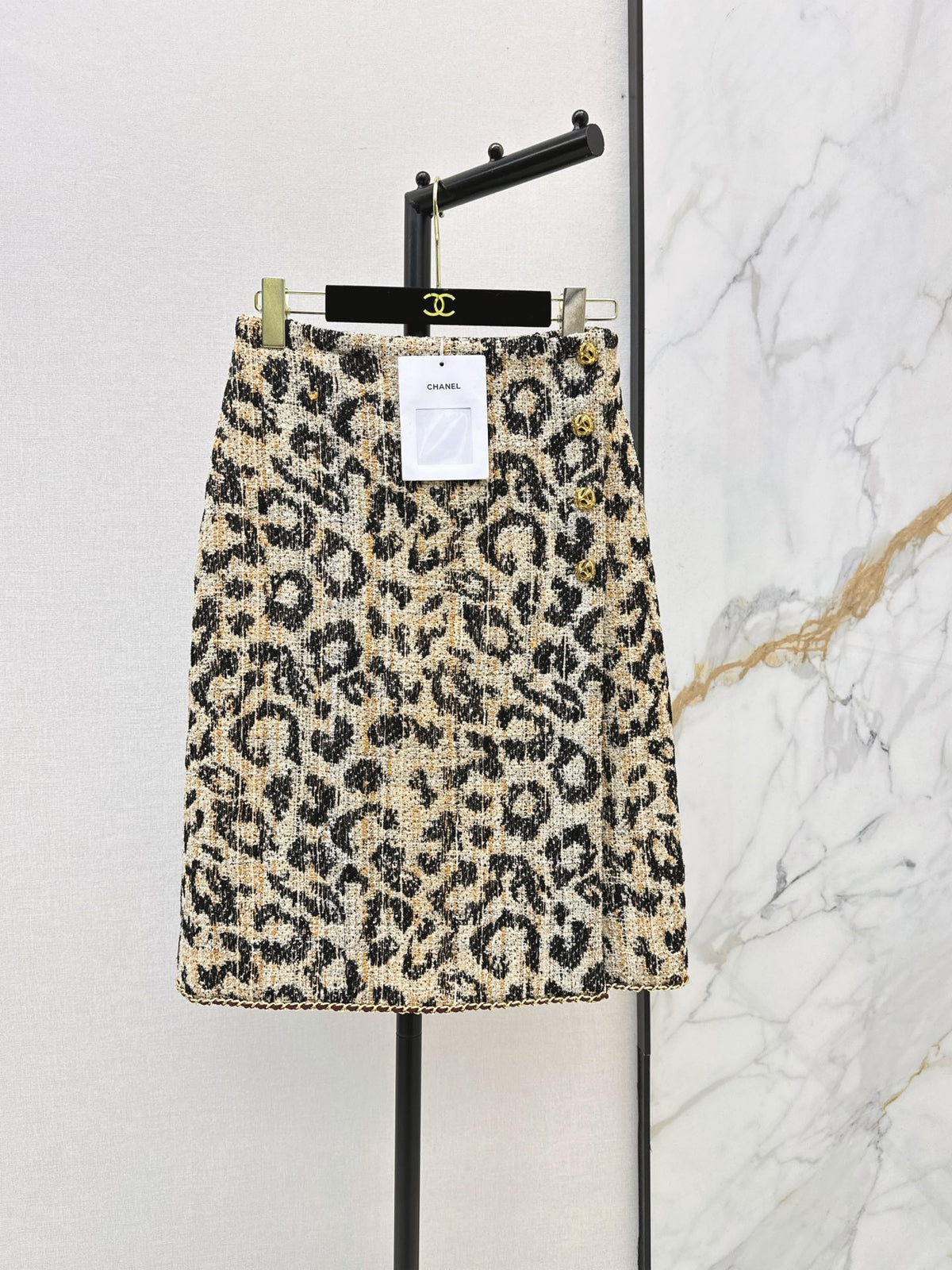 🔥Highest Quality🔥26FW New High-Waisted Bodycon Skirt with Jacquard Leopard Print 🤍