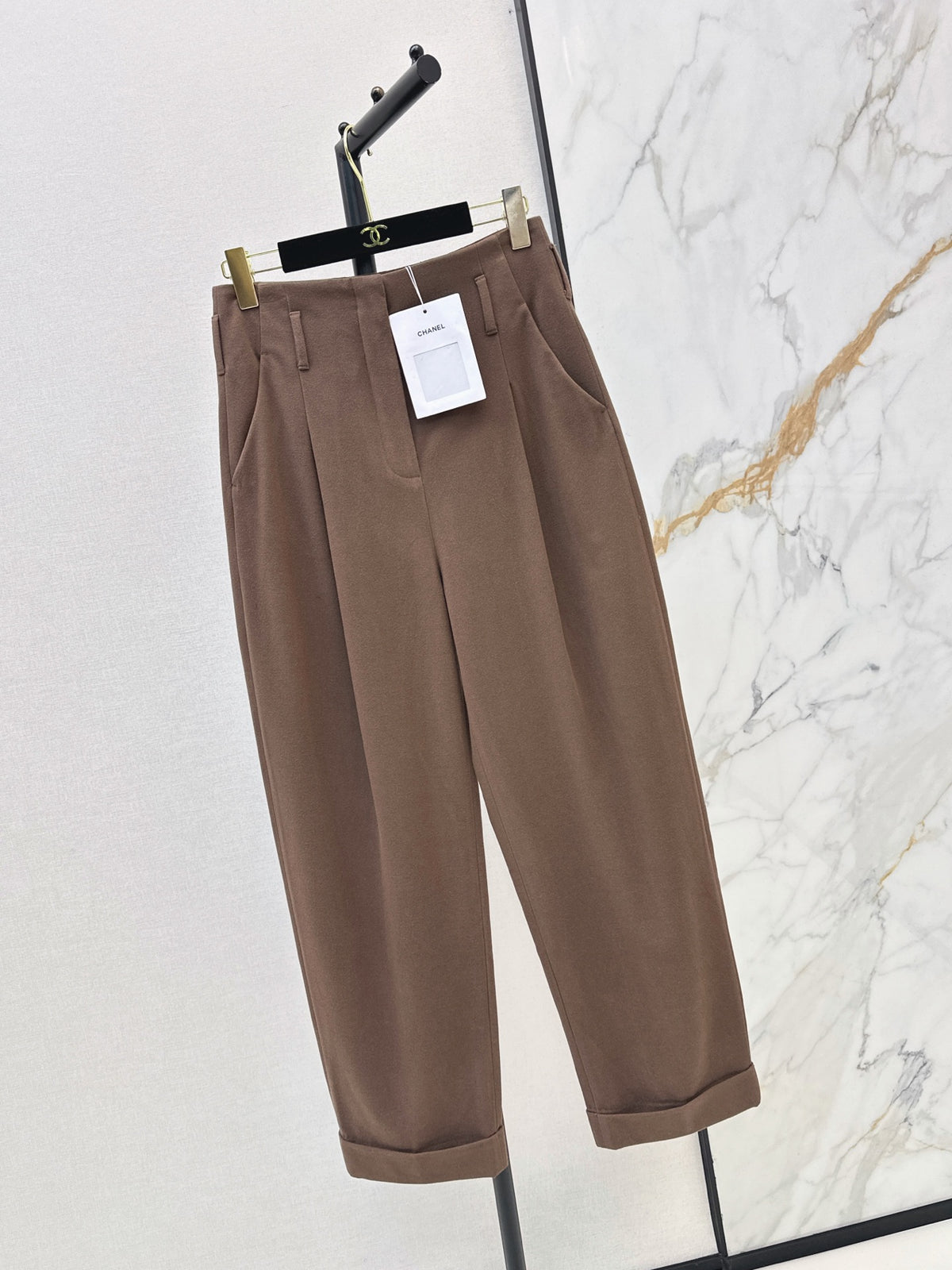 26FW New Brown Wool Wide-Leg Trousers 🤎