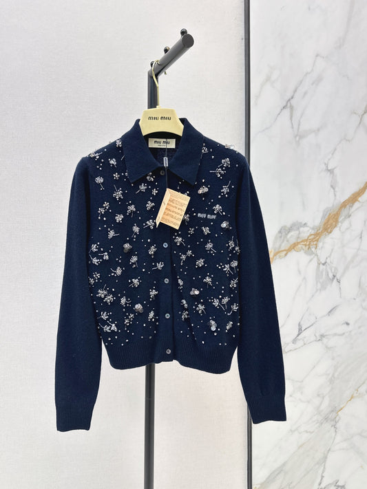 26FW New Beaded Collar Knit Cardigan 🖤