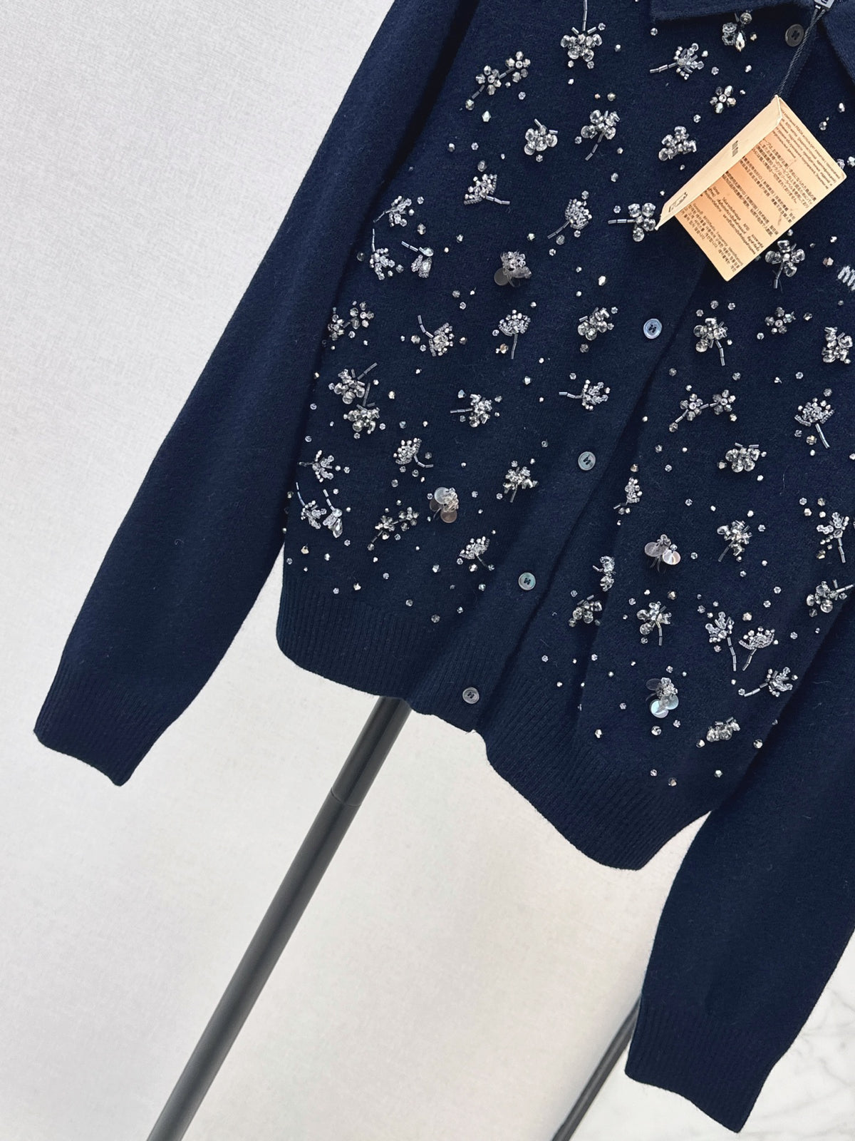 26FW New Beaded Collar Knit Cardigan 🖤