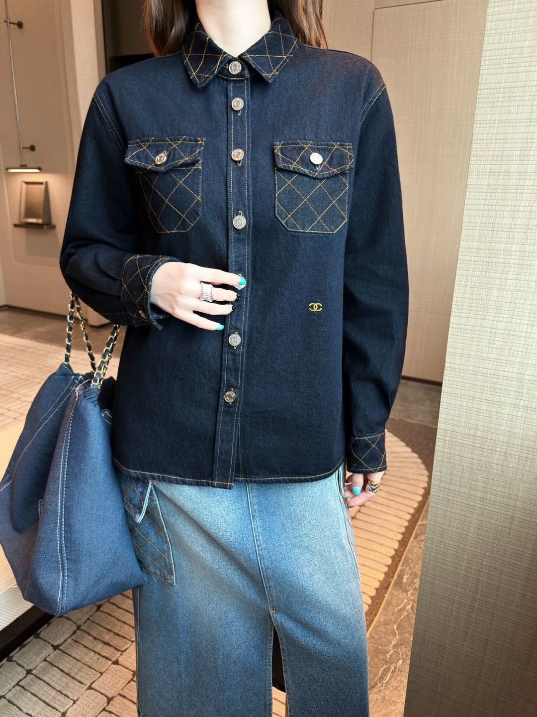 26FW New Denim Shirt with Side Pockets 🖤