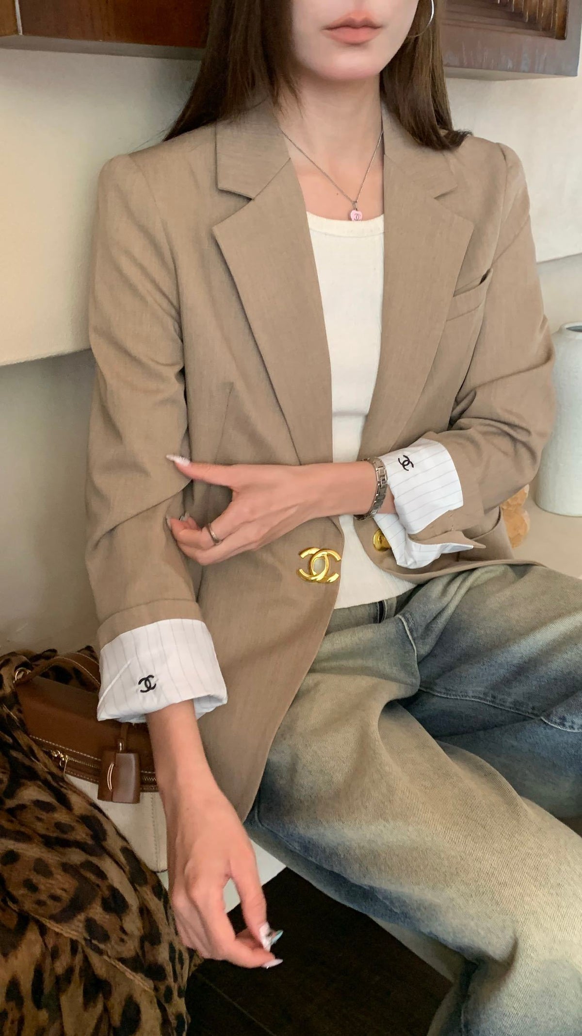 26FW New Blazer with Twisted Double-C Clasp 🤎