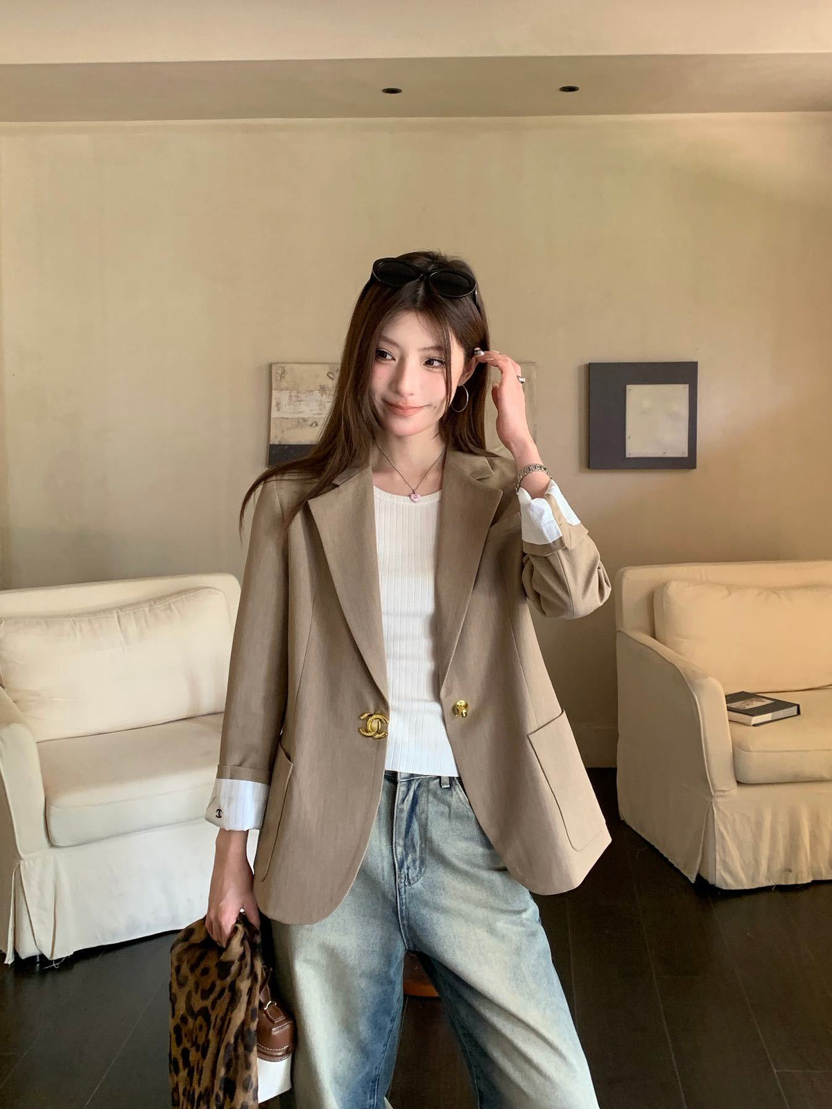 26FW New Blazer with Twisted Double-C Clasp 🤎