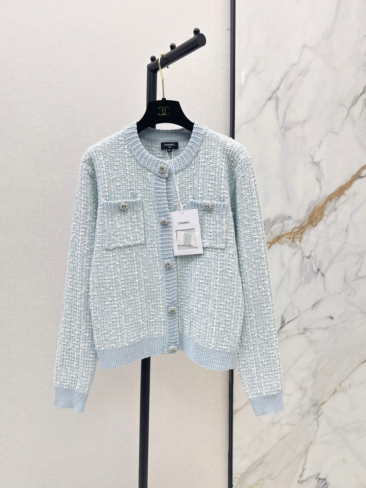 26FW New Blue Crew-Neck Cardigan 🩵