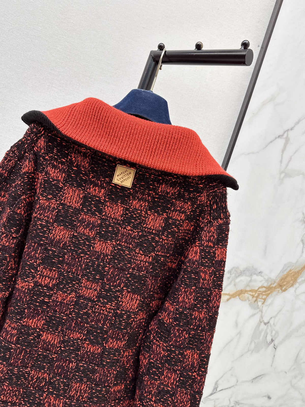 26FW New Checkerboard Zip-Up Knit Jacket ♥️