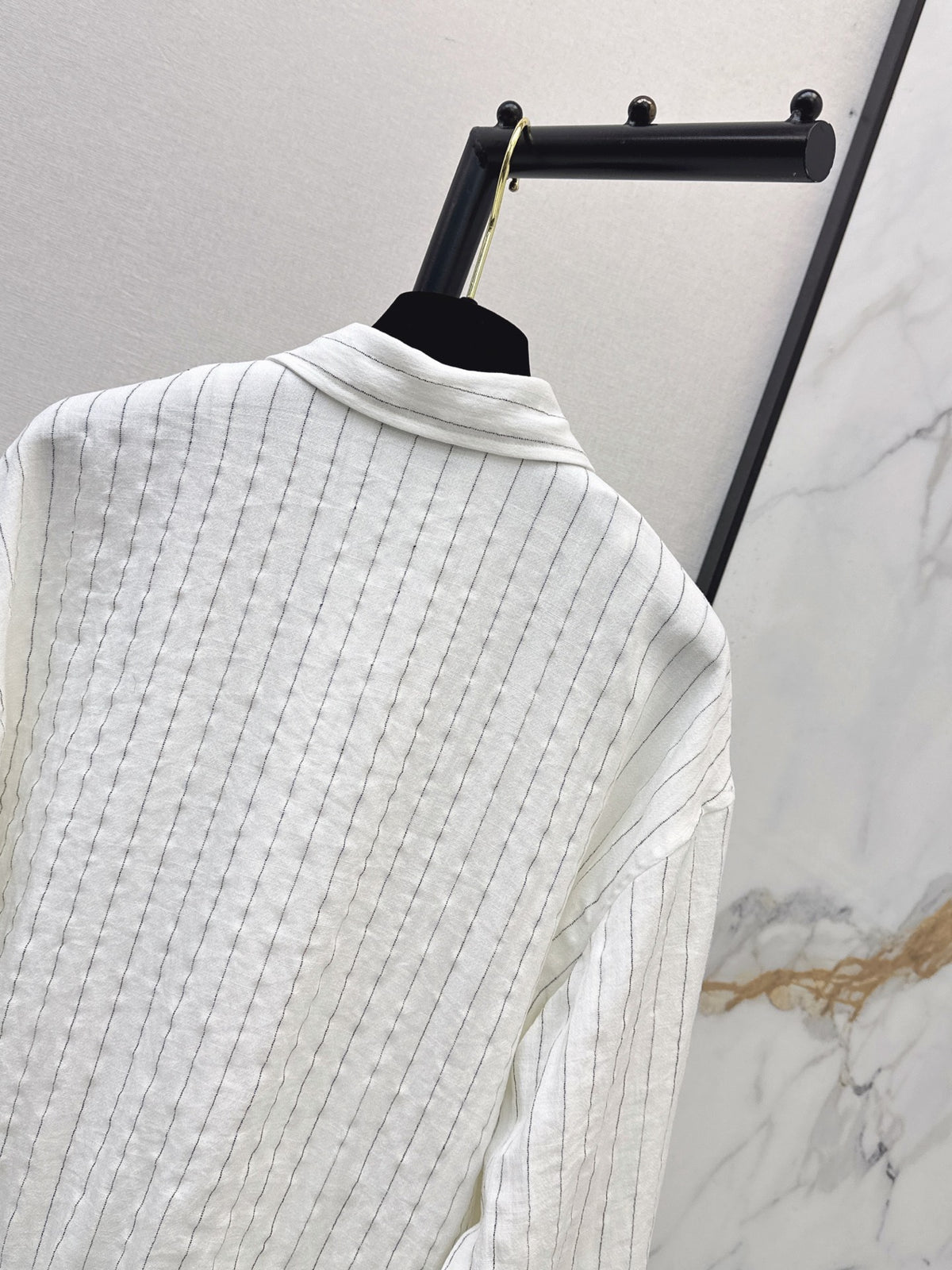 26FW New Striped Shirt with Badge Detail 🖤