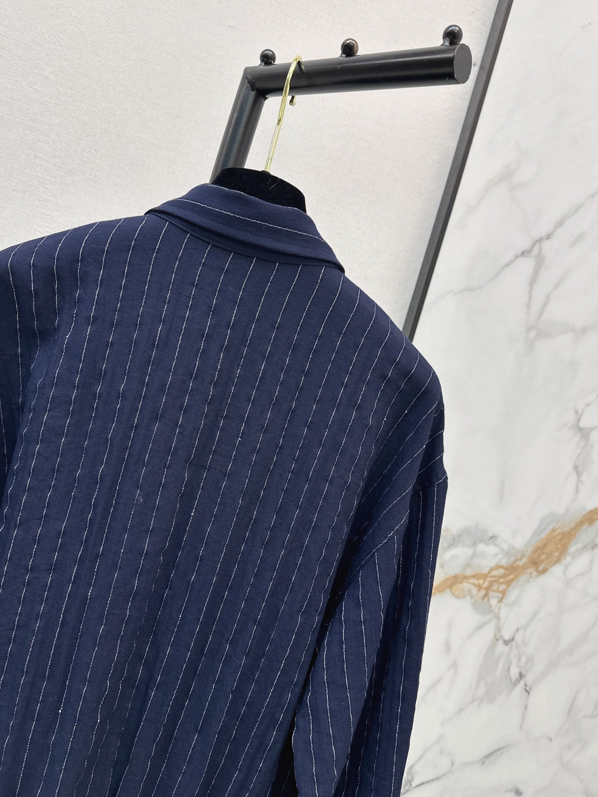 26FW New Striped Shirt with Badge Detail 🖤