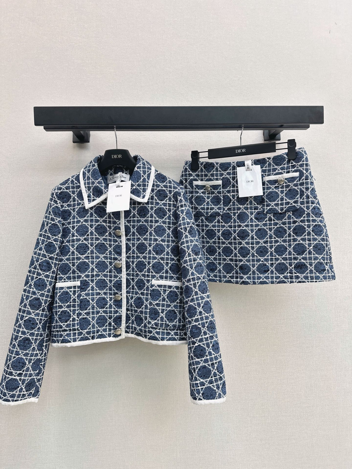 26FW New Cannage-Pattern Lapel Jacket 🩵