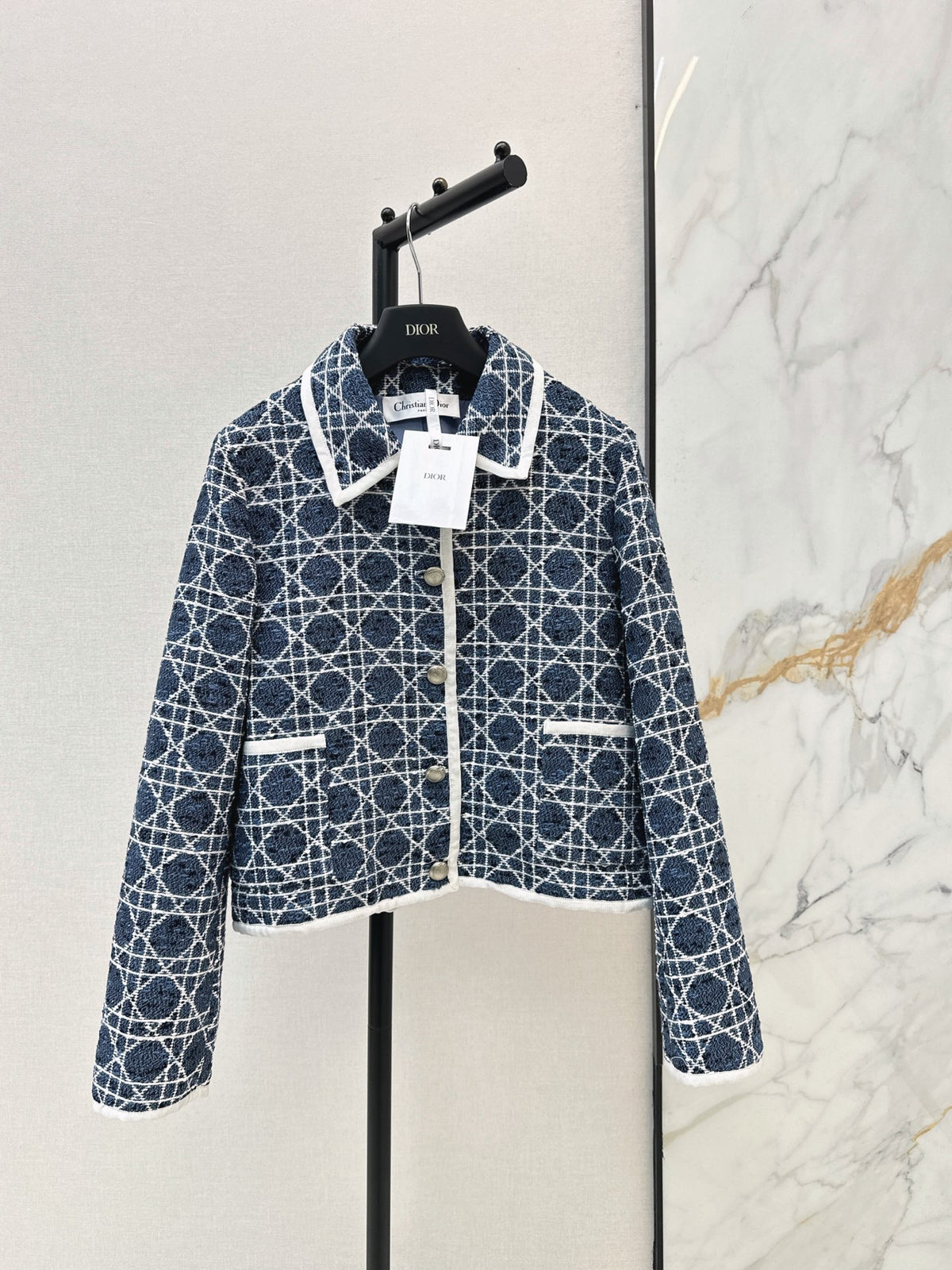 26FW New Cannage-Pattern Lapel Jacket 🩵