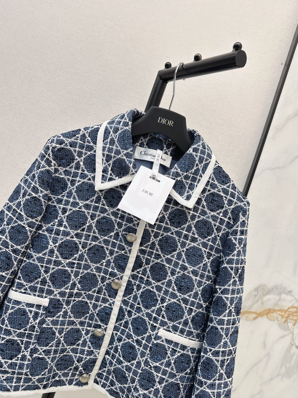 26FW New Cannage-Pattern Lapel Jacket 🩵