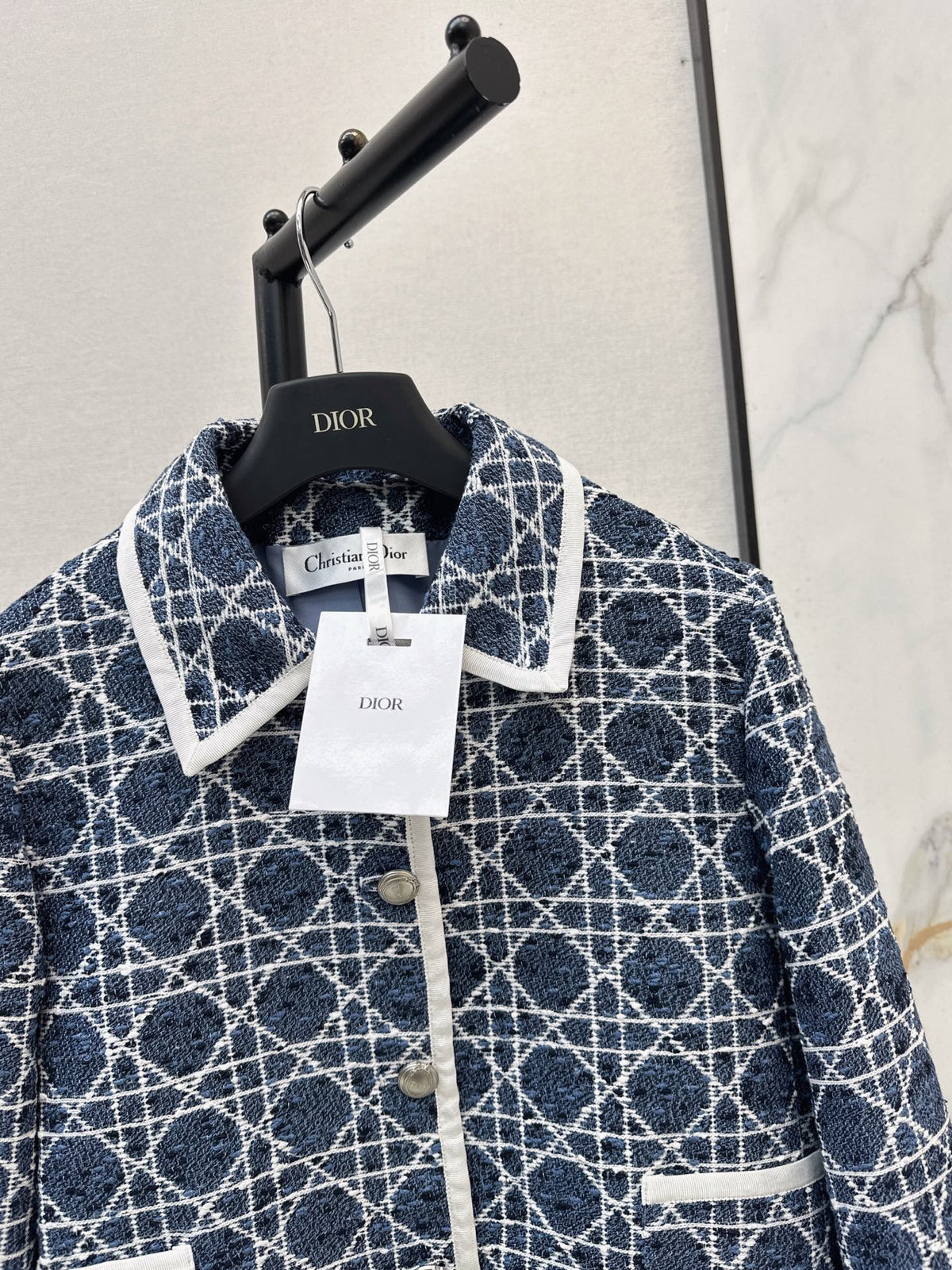 26FW New Cannage-Pattern Lapel Jacket 🩵