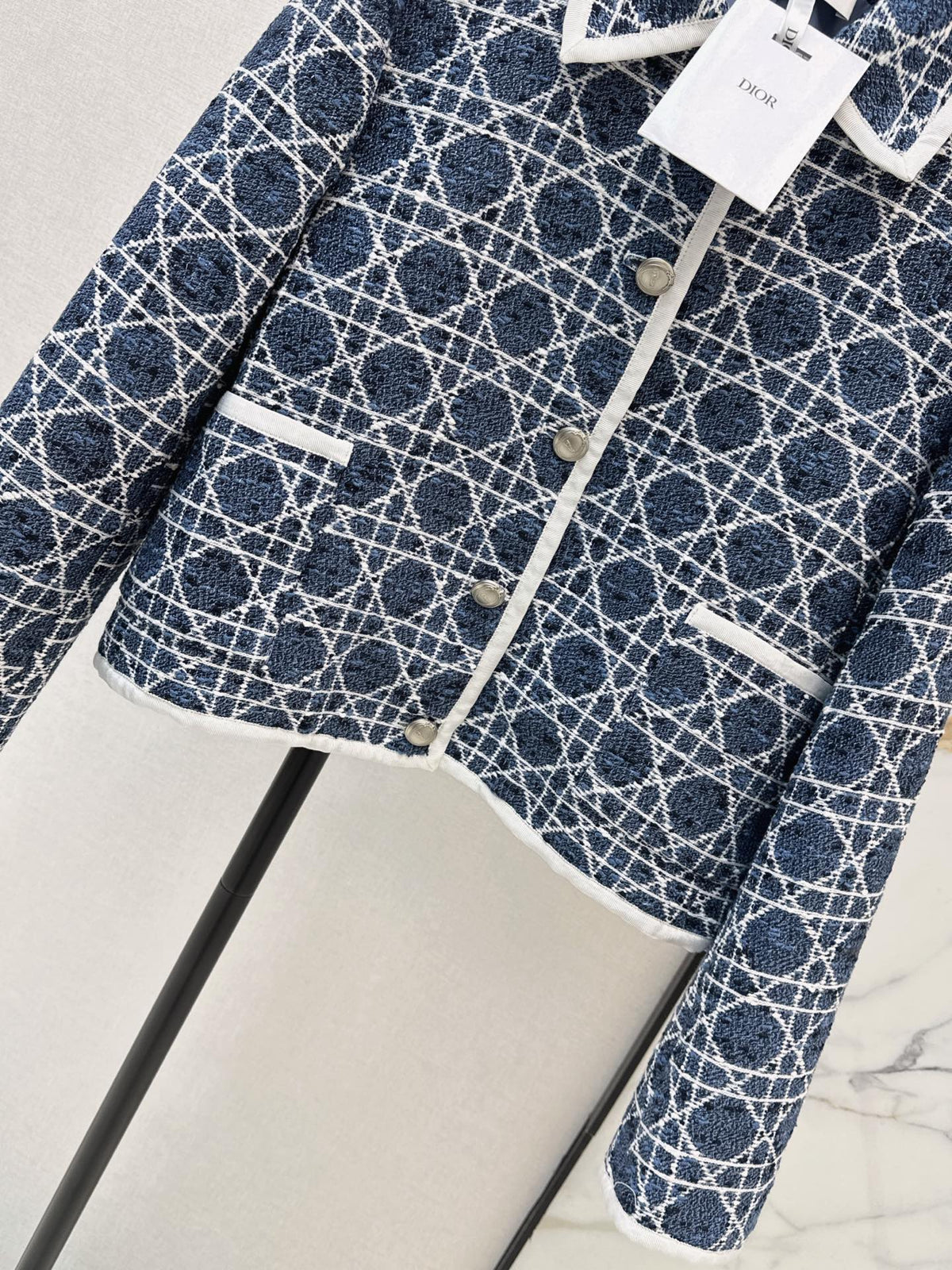 26FW New Cannage-Pattern Lapel Jacket 🩵