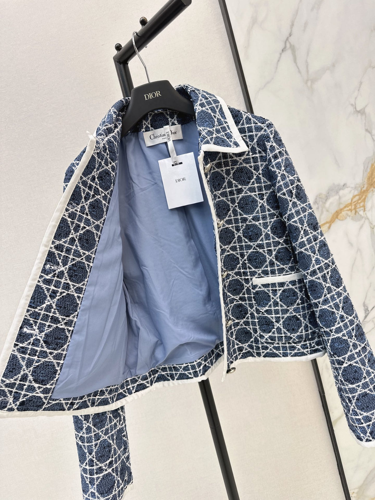 26FW New Cannage-Pattern Lapel Jacket 🩵