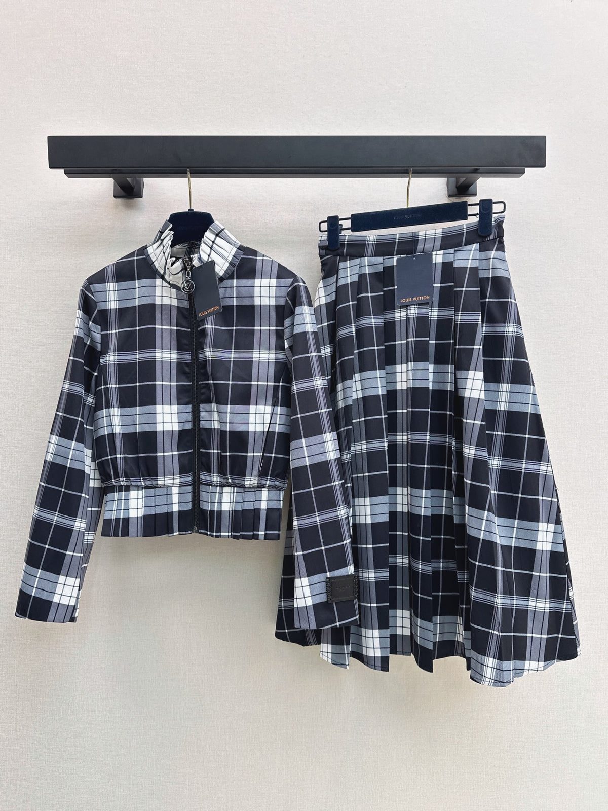 26FW New Plaid Stand-Collar Cropped Jacket 🖤