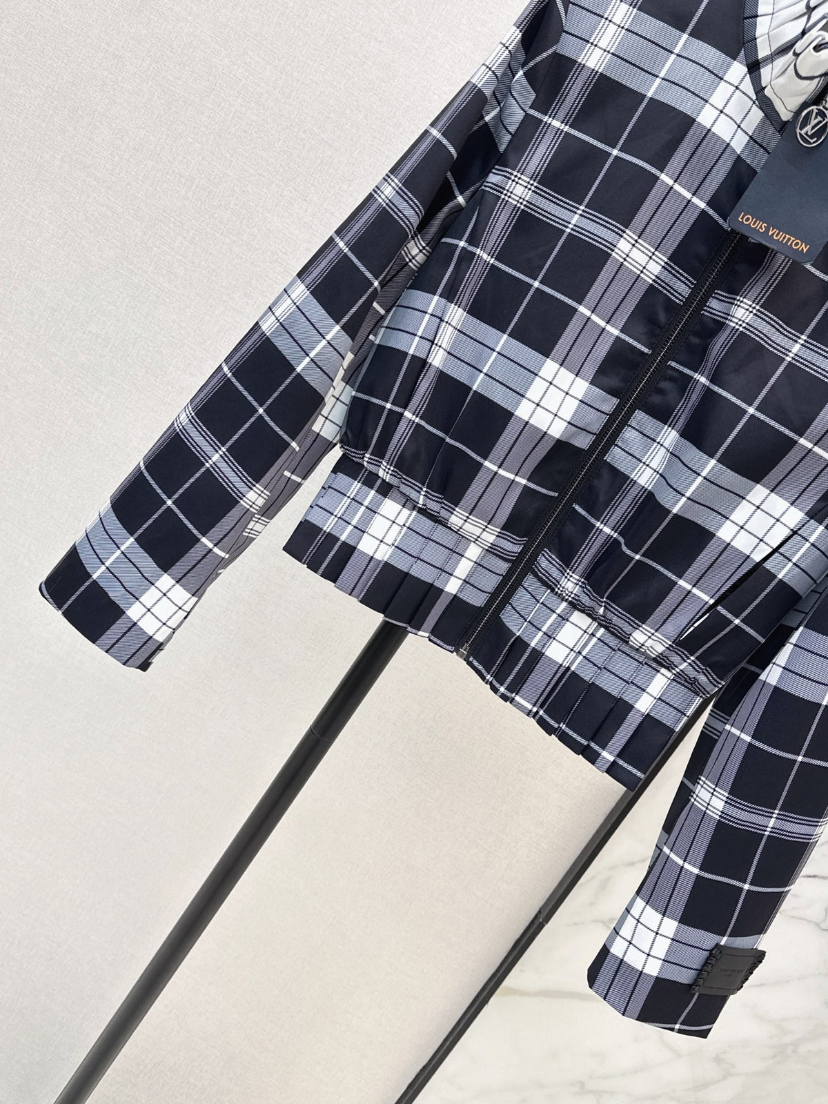 26FW New Plaid Stand-Collar Cropped Jacket 🖤