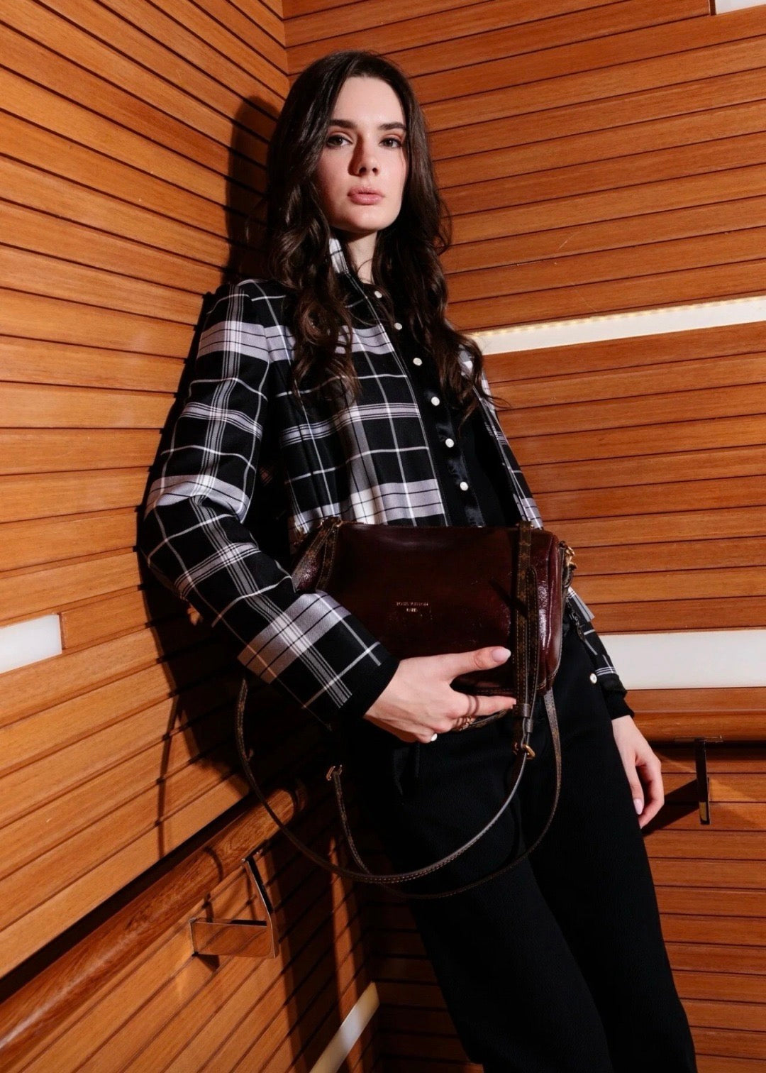 26FW New Plaid Stand-Collar Cropped Jacket 🖤