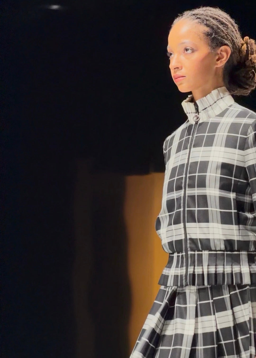 26FW New Plaid Stand-Collar Cropped Jacket 🖤