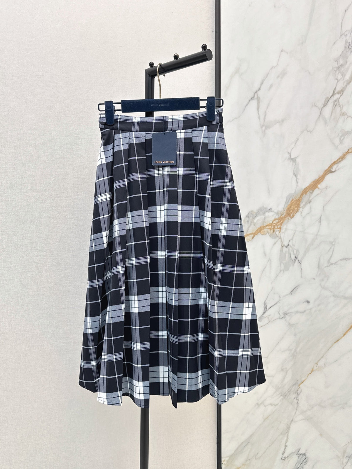 26FW New Plaid Pleated Midi Skirt 🖤