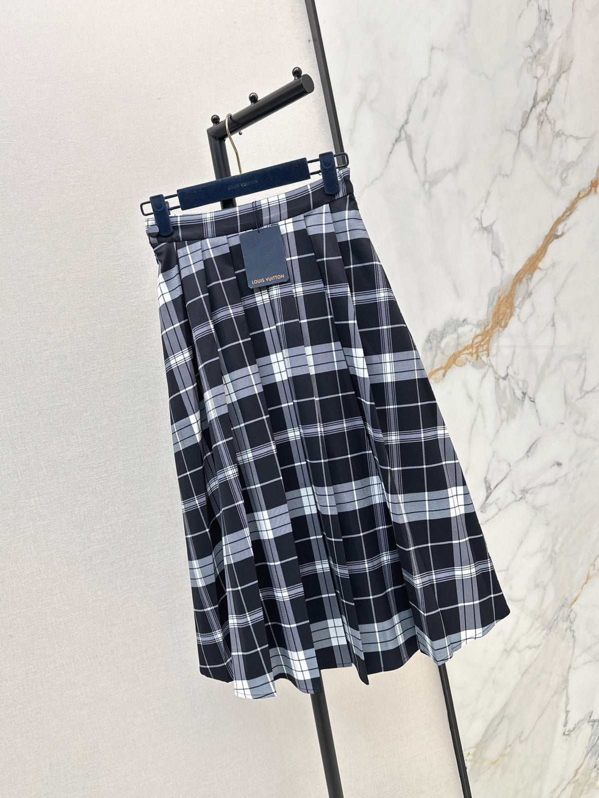 26FW New Plaid Pleated Midi Skirt 🖤
