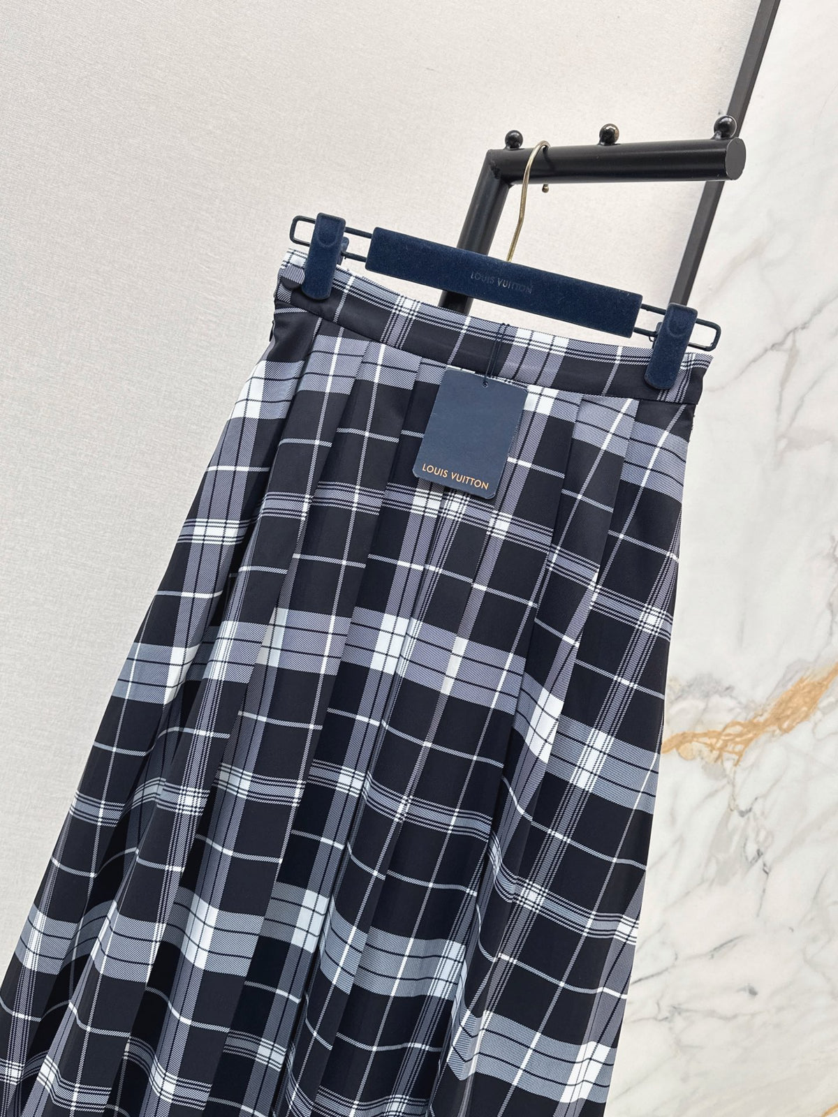 26FW New Plaid Pleated Midi Skirt 🖤