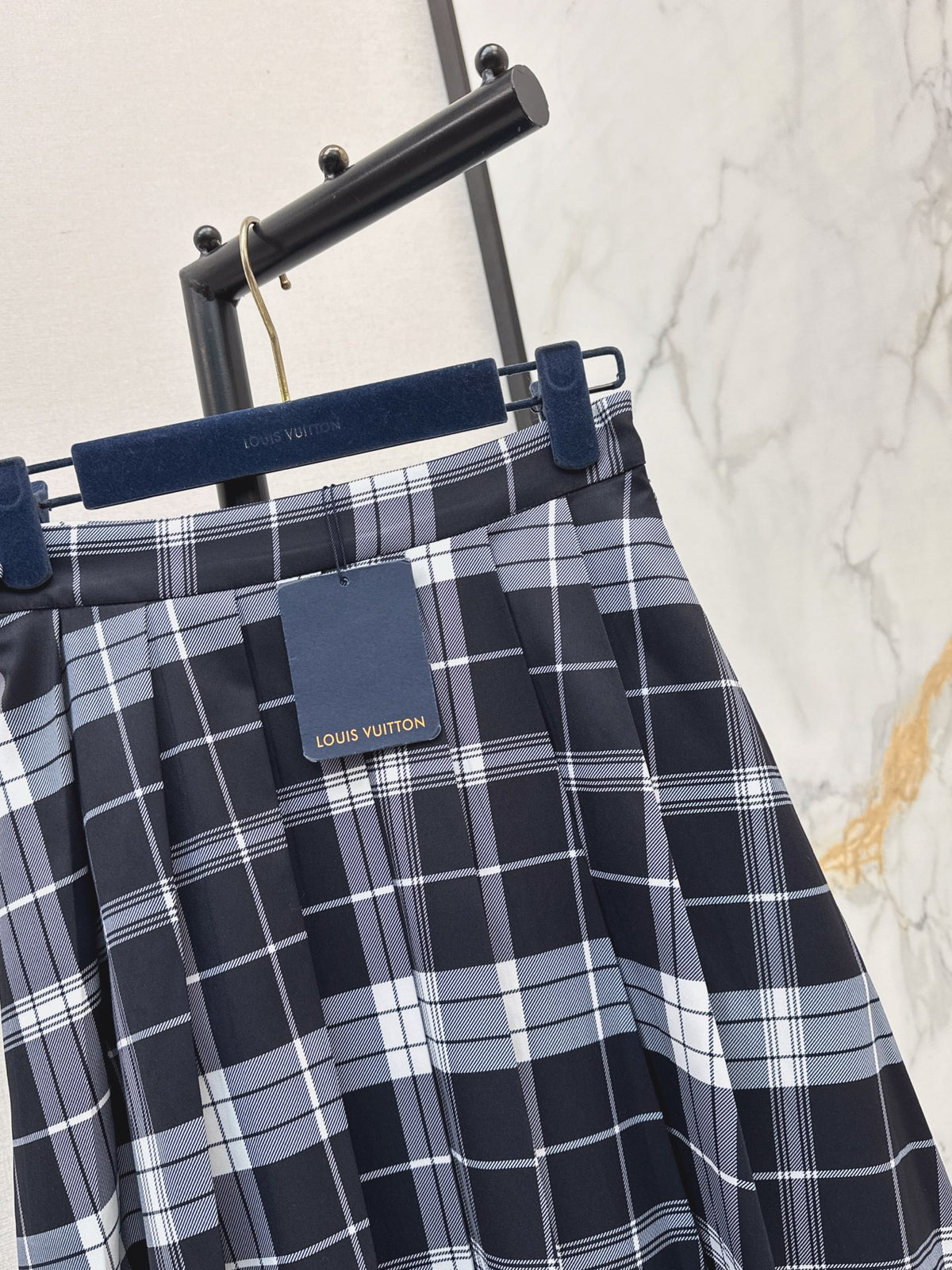 26FW New Plaid Pleated Midi Skirt 🖤