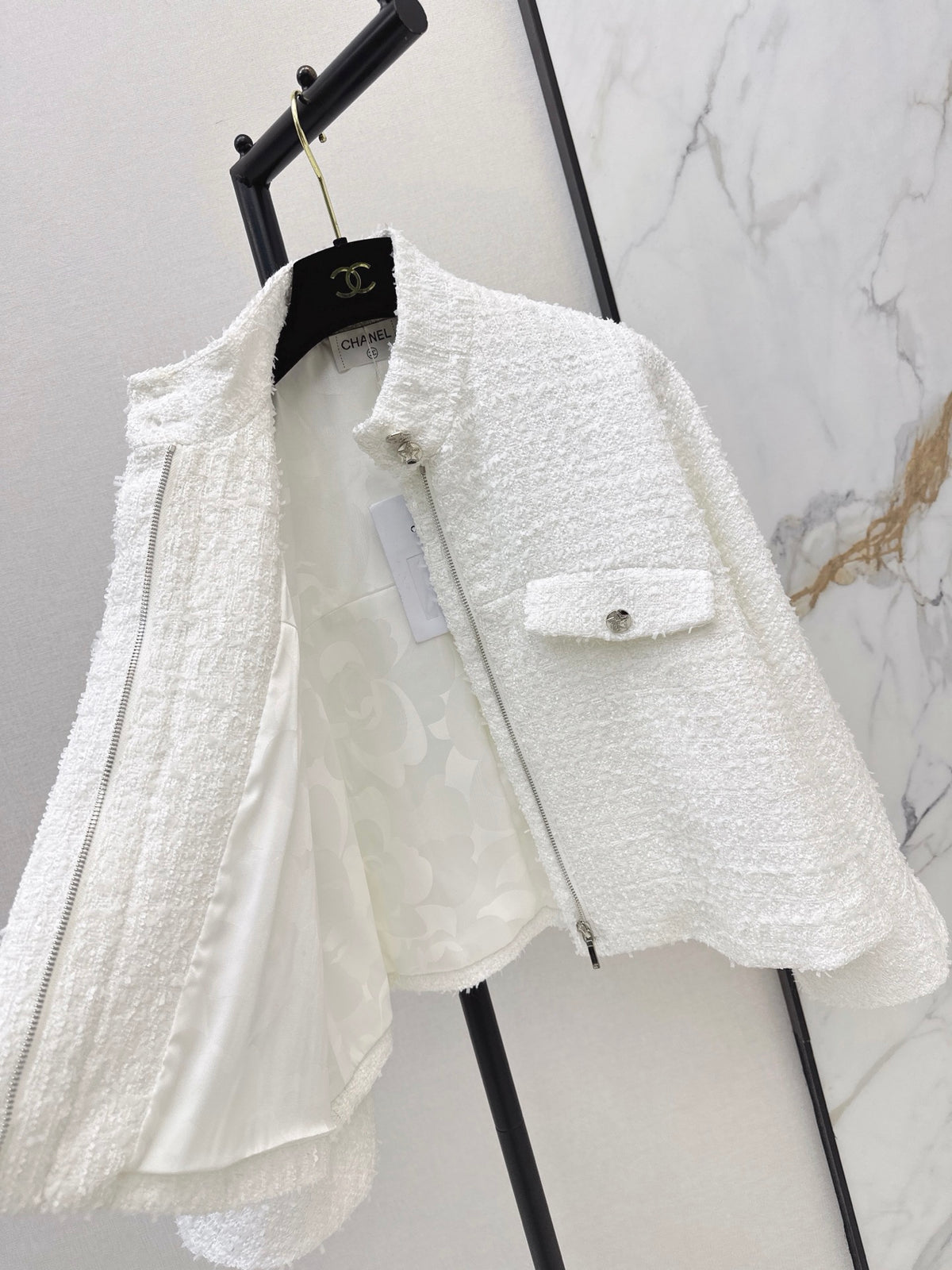 26FW New Knit Cape-Style Jacket with Stand Collar 🤍