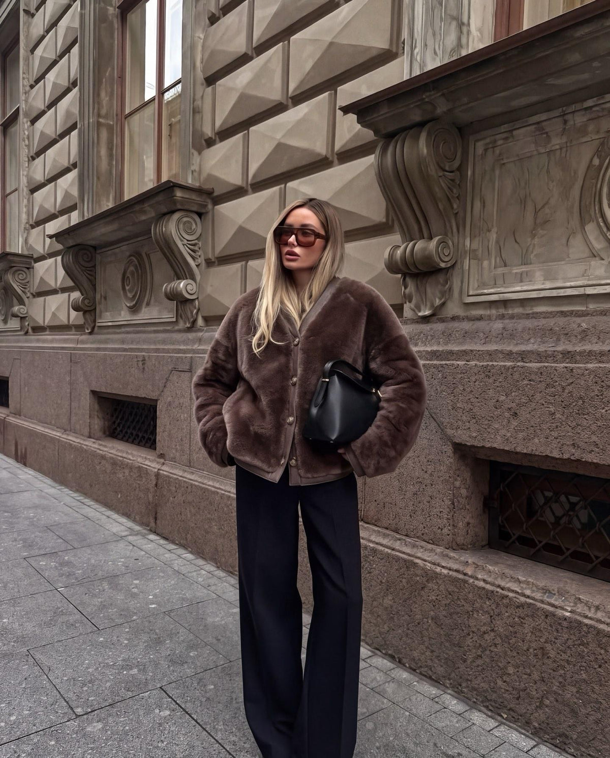 26FW New: Alpine Shearling V-Neck Oversized Jacket 🤎