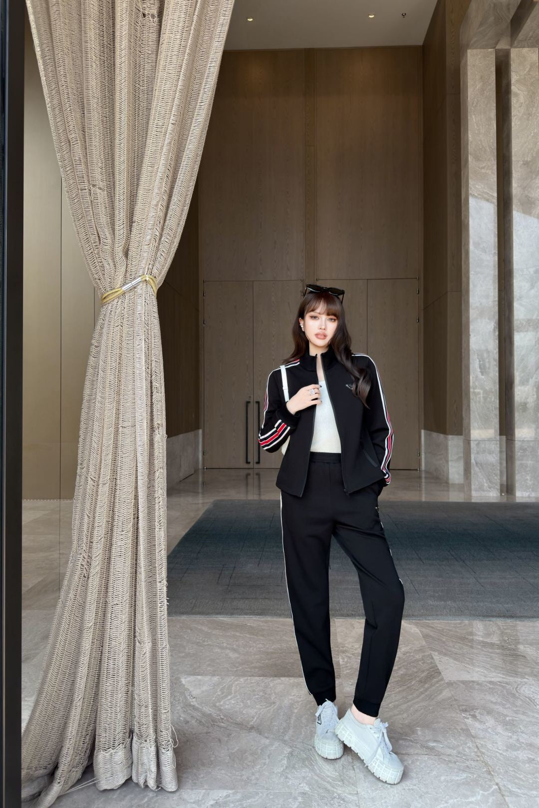 26FW New: Stand-collar jacket + elastic-waist casual trousers = casual set 🖤