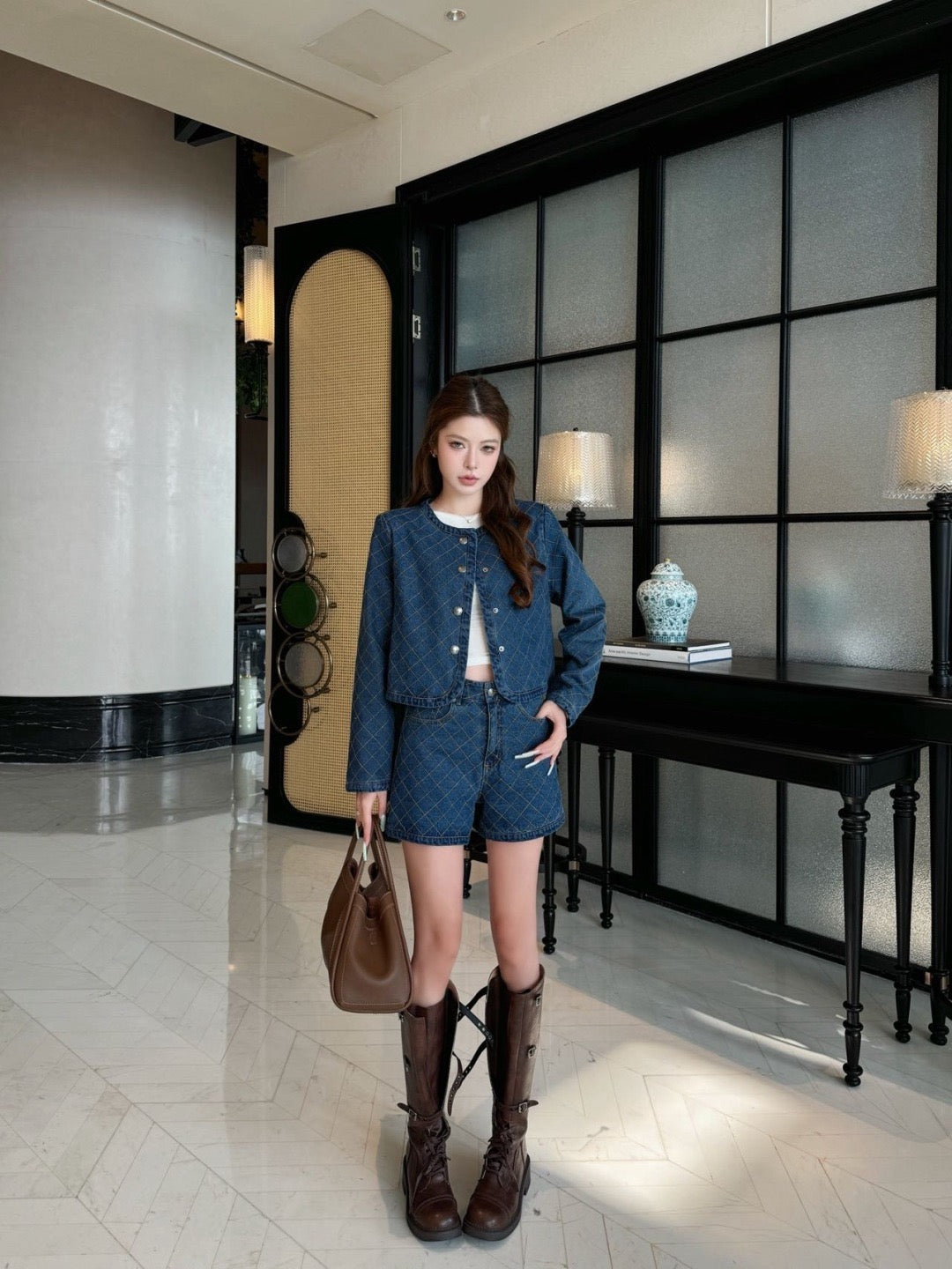 26FW New Diamond-Pattern Denim Jacket 🩵