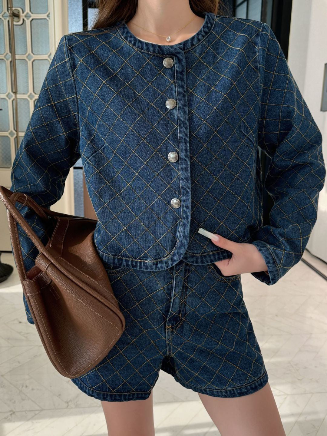 26FW New Diamond-Pattern Denim Jacket 🩵