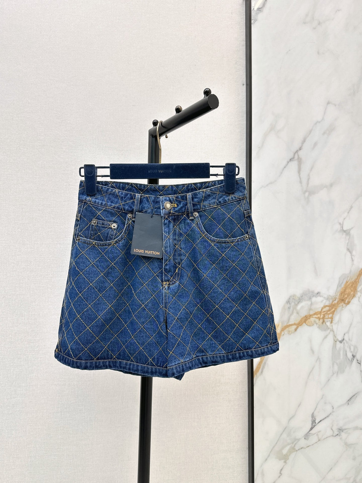 26FW New Diamond-Pattern Denim Shorts 🩵
