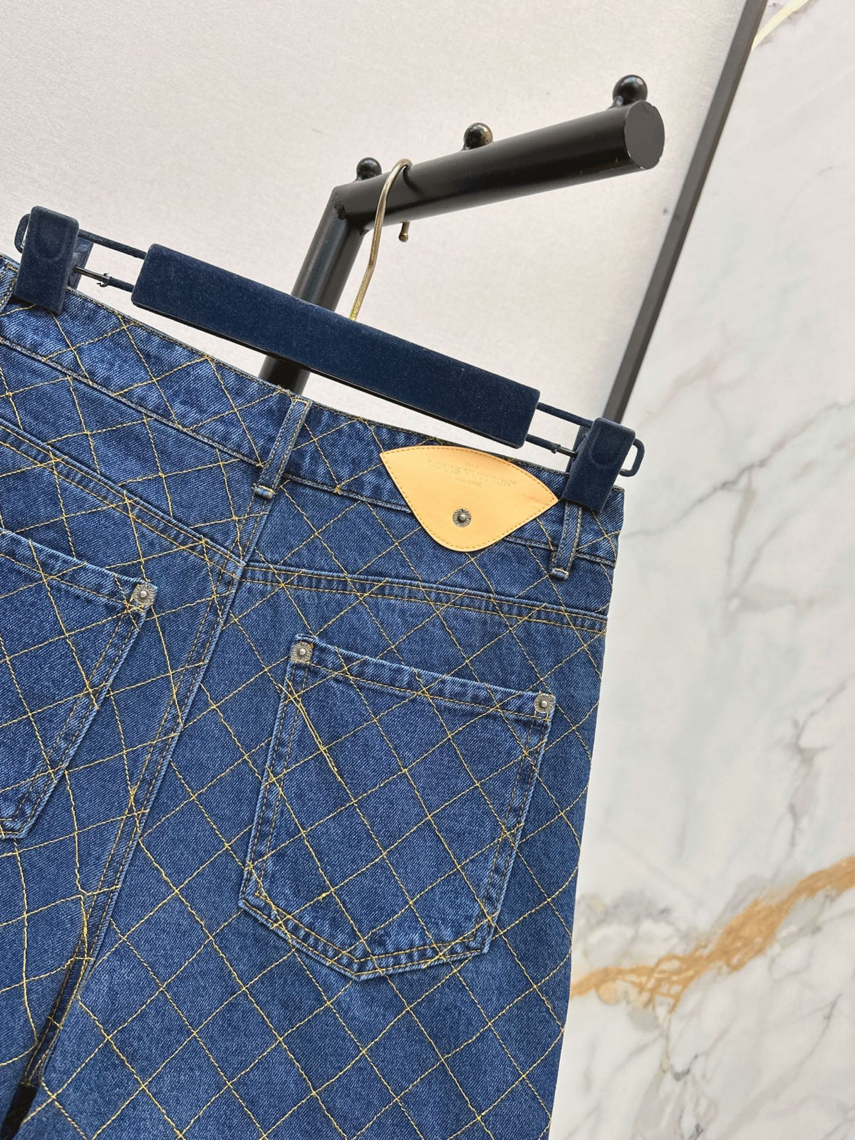 26FW New Diamond-Pattern Denim Shorts 🩵