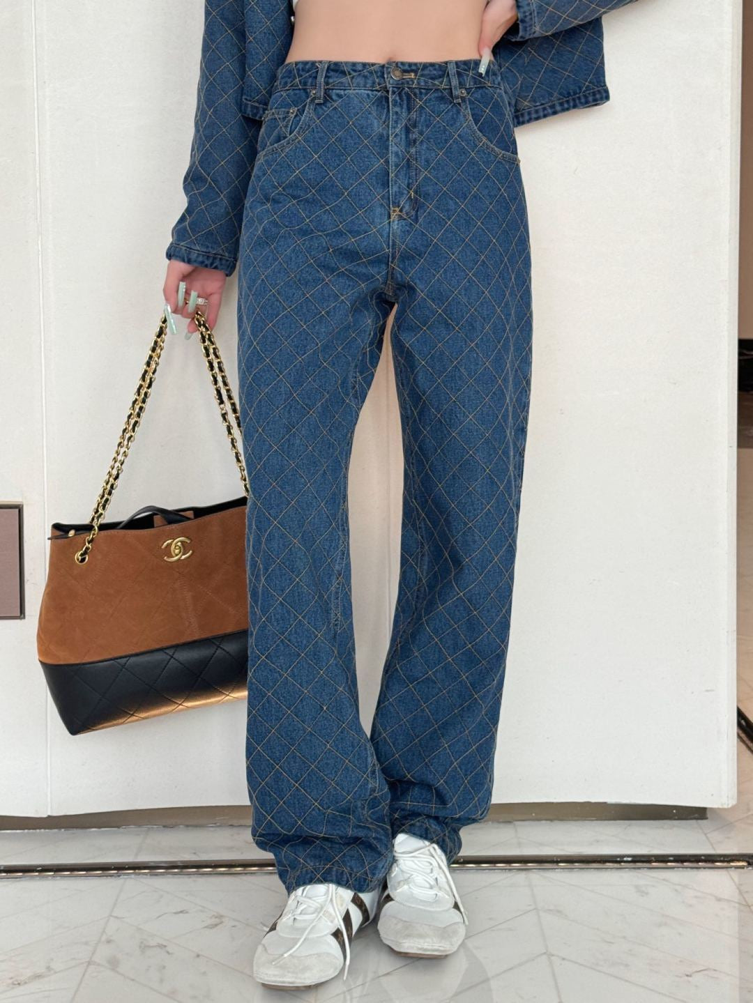 26FW New Diamond-Pattern Denim Jeans 🩵