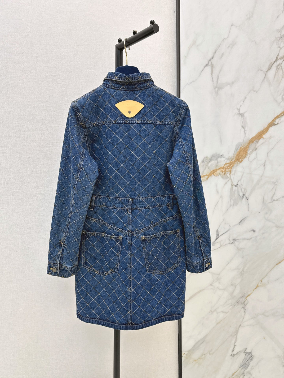 26FW New Diamond-Pattern Denim Dress 🩵