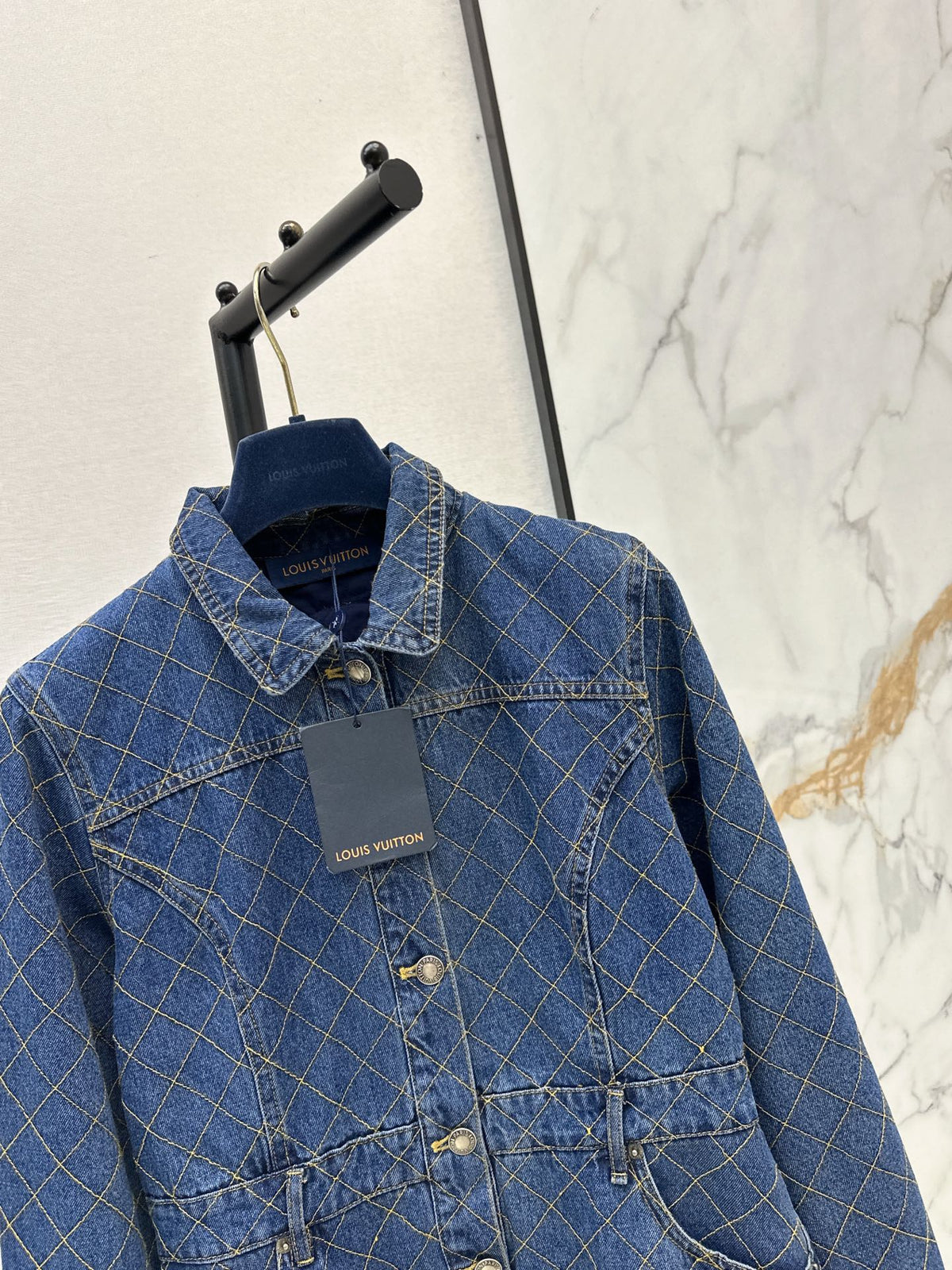 26FW New Diamond-Pattern Denim Dress 🩵