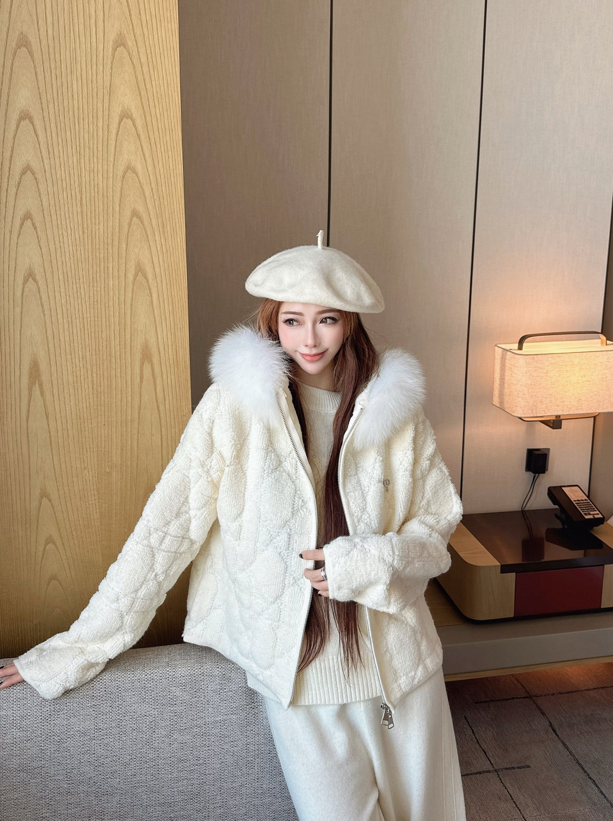 26FW New Coat with Fox Fur Collar 🤍