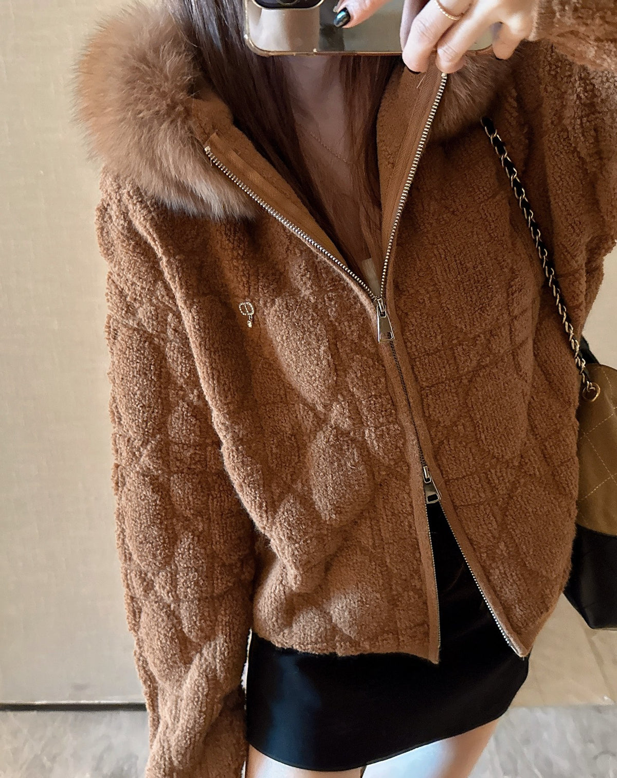 26FW New Coat with Fox Fur Collar 🤍